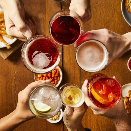 A selection of drinks from the Roebuck bar