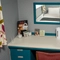 Desk with mirror, kettle and drink making facility