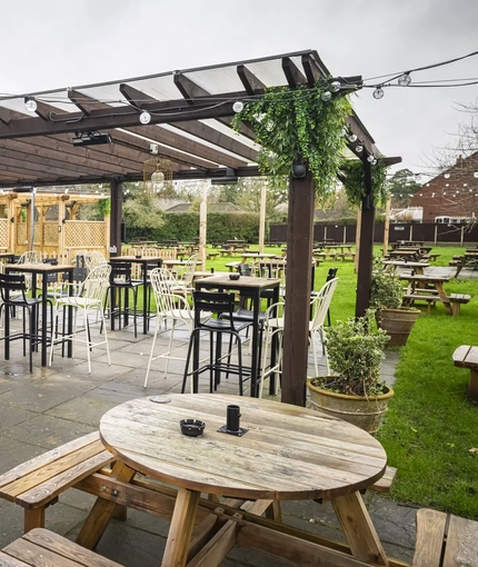 exterior beer garden of the pub