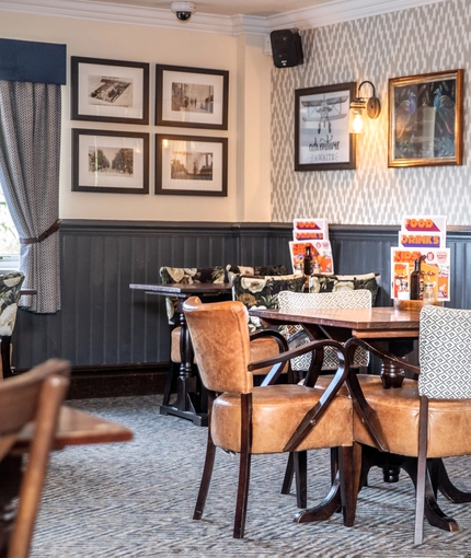 interior seating area of the pub