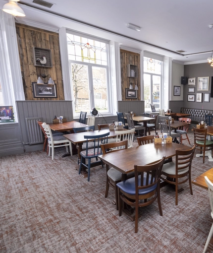 interior restaurant and seating area