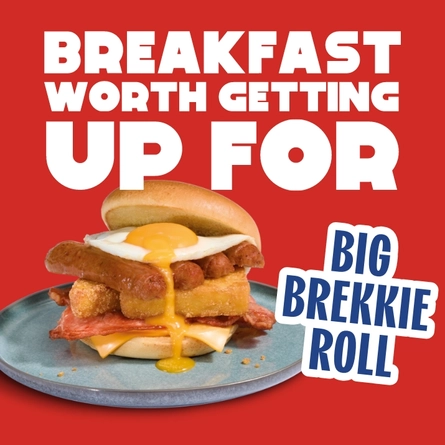 A banner promoting Breakfast at Hungry Horse venues.
