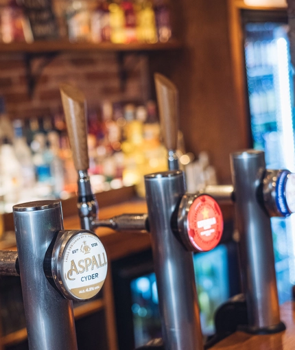 The bar of The Woodman.
