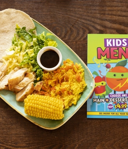 A meal from our kids' menu