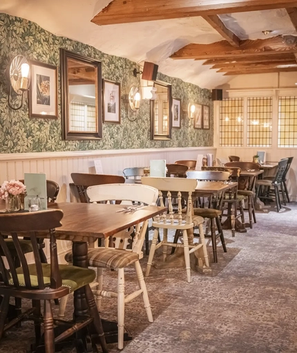 interior seating area of the pub