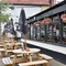 External view of a pub and beer garden