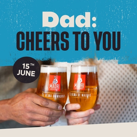 A banner promoting fathers day at Flaming Grill Venues.