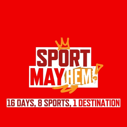 A Landing Page Benner promoting the Sport Mayhem event at selected Greene King Sport and Hungry Horse venues.
