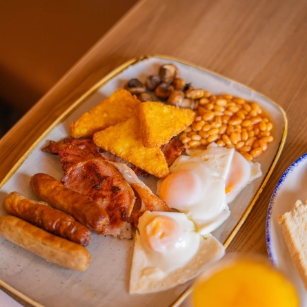 An interior shot of food served at the Mill House in Stretton.
