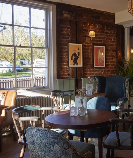 Internal seating area of a pub restaurant