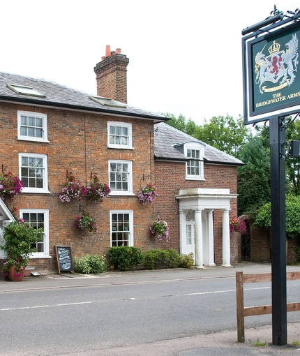 exterior facade of a pub