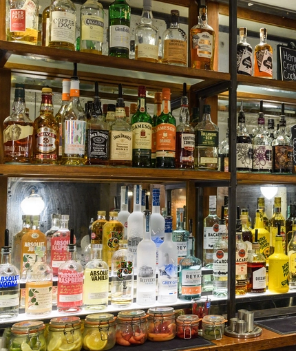 Internal bar area in a pub restaurant