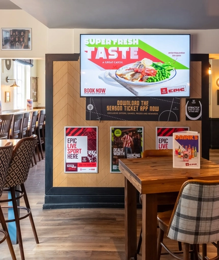 interior restaurant and seating area