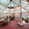 interior of the restaurant and seating area