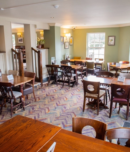 interior seating area of the pub