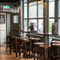 Internal seating area in a pub restaurant