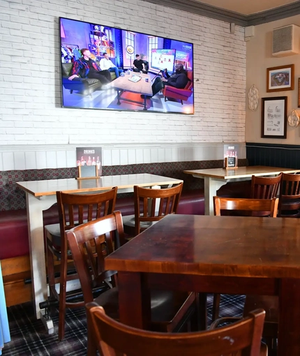 interior seating area with tv