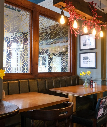 interior restaurant and seating area