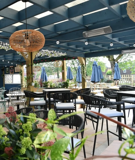 The beer garden at the Master Potter.