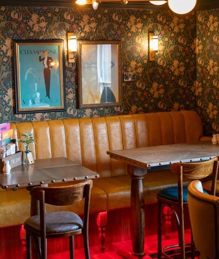 Interior restaurant and seating area of the venue 