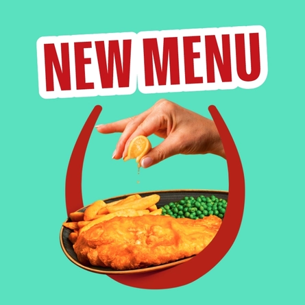 A banner promoting the new menu for Autumn/Winter 2025 at Hungry Horse venues.