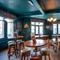 Interior seating area in a pub restaurant