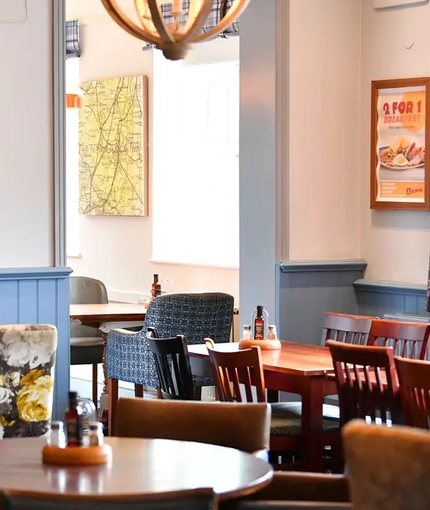 interior restaurant and seating area