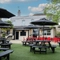 The exterior beer garden seating area at The Star in Gillingham.