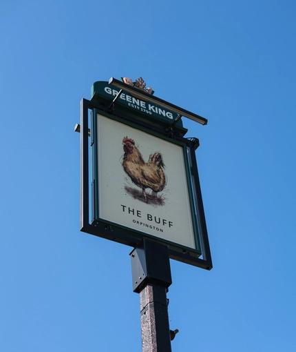 Exterior signage of the Buff