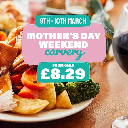 Mother's Day weekend carvery from only £8.29