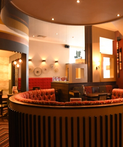 Interior bar area of a pub.