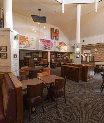 interior restaurant and seating area