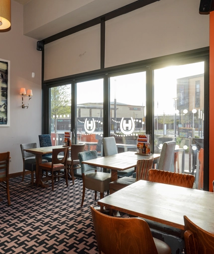 Restaurant area in a pub