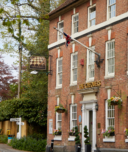 The exterior side view of the venue at The Chequers.