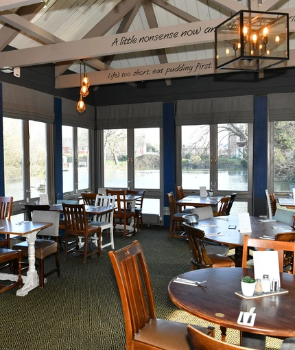 interior seating area of the pub