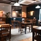 Internal seating area in a pub restaurant