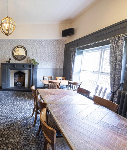 interior restaurant and seating area