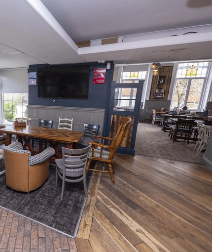 interior restaurant and seating area