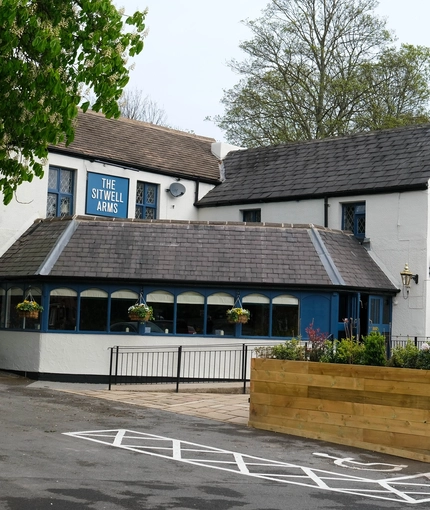An exterior shot of the facade at the Sitwell Arms in Whiston.