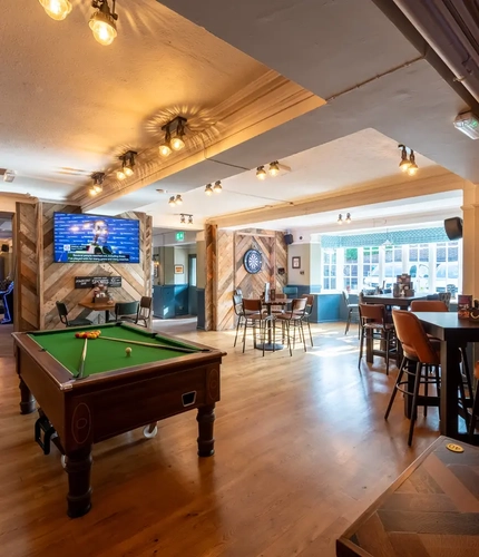 Restaurant and pub games area in a pub