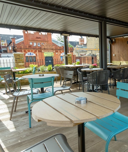 Beer garden outside a pub