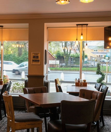 interior restaurant and seating area