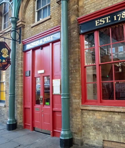 Exterior of the venue Punch & Judy