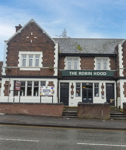 Exterior facade of a pub.