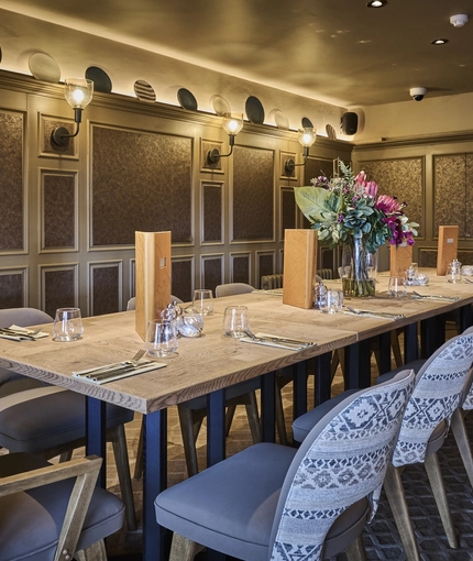 The dining area of The Foundry Bell