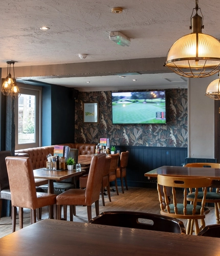 interior seating area of the pub