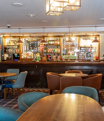 Interior shot of the Bar and seating area