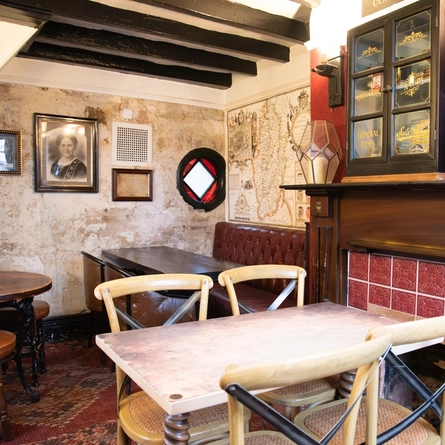 The haunted snug inside Ye Olde Trip To Jerusalem.