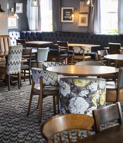 interior restaurant and seating area