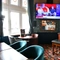 interior seating area and pool table